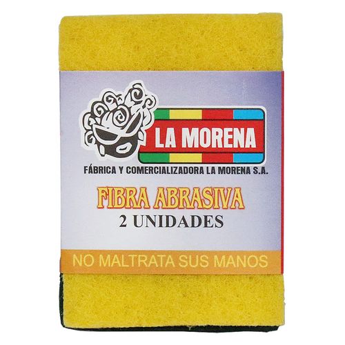 ESPONJA FIBRA ABRASIVA  x 2U LA MORENA