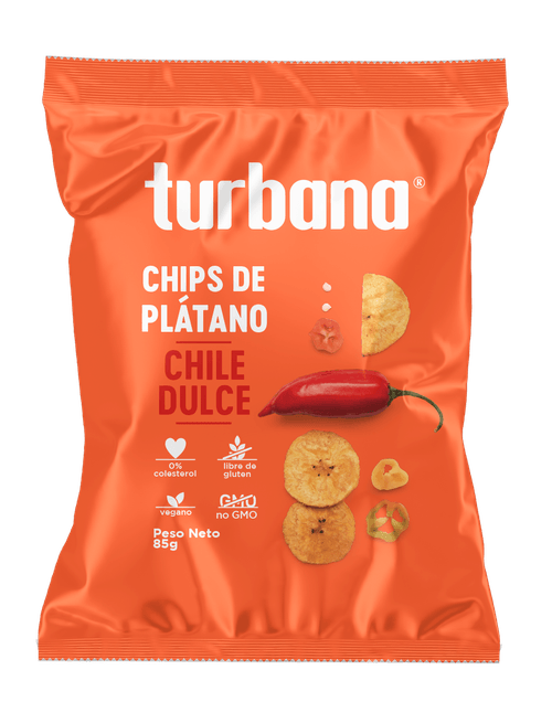 CHIPS TURBANA DE PLATANO CHILE DULC*85GR