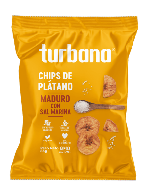 CHIPS TURBANA DE PLATANO MADURO SAL*85GR