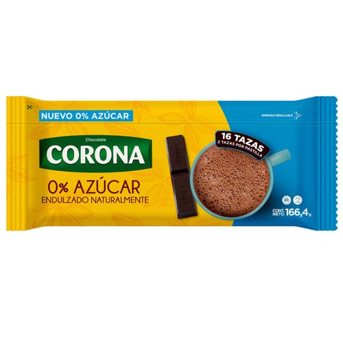 CHOCOLATE CORONA SIN AZUCAR* 166.4GR