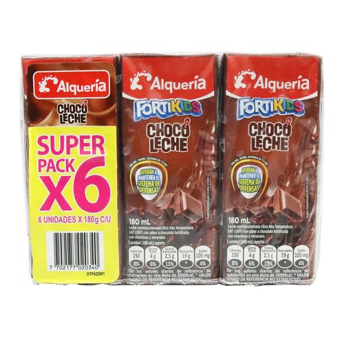 CHOCOLECHE TETRA ALQUERIA*180 ML X 6 UND
