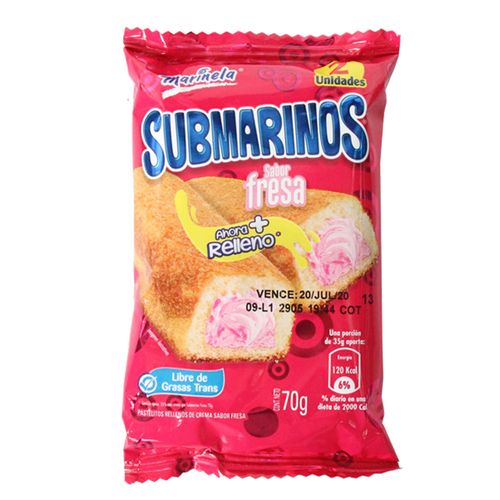 SUBMARINO FRESA MARINELA X 70GR