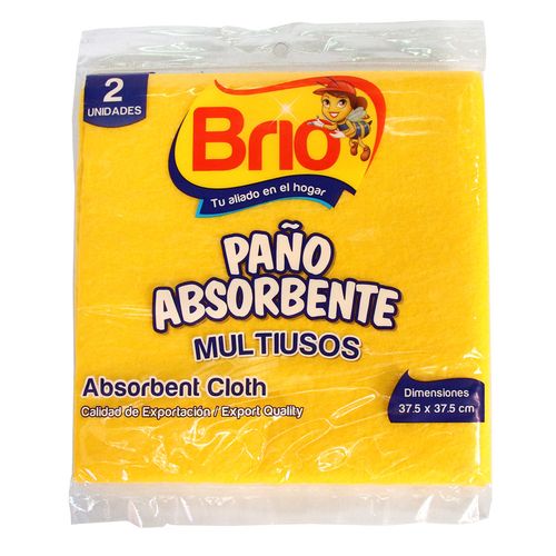 PAÑO ABSORBENTE BRIO  x 2U