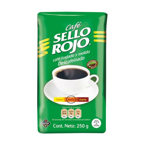 CAFE SELLO ROJO DESCAFEINADO  x 250GR