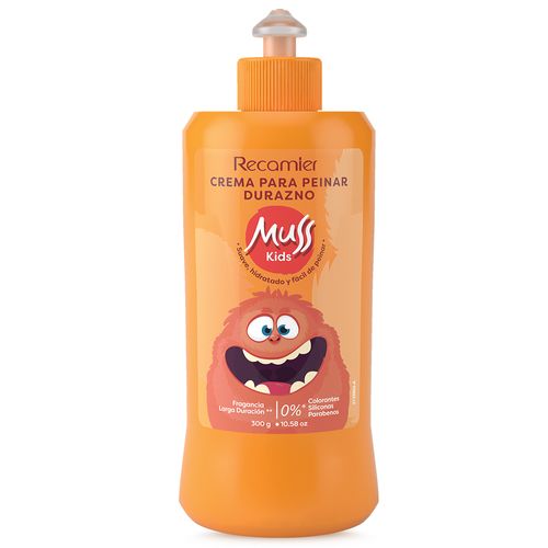 CREMA DE PEINAR MUSS KIDS DURAZNO*300ML