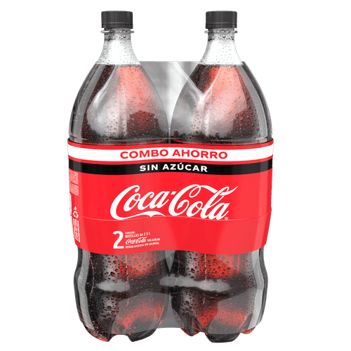 DUOPACK PET SIN AZUCAR COCACOLA*2.5LT