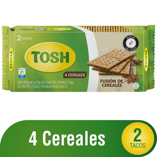 GALLETA TOSH FUSION CEREALES*338GR