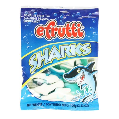 GOMAS GUMMI SHARKS  x 100GR E-FRUTTI