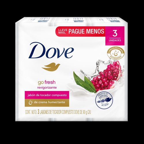 JABON DOVE REVIGORIZANTE 3UN*90GR