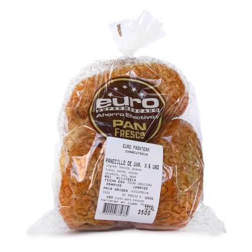 PANECILLO UVA 6U 240gr
