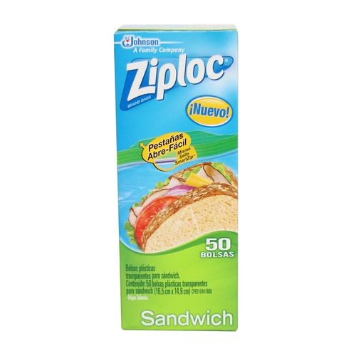 BOLSA SANDWIS ZIPLOC  x 50U