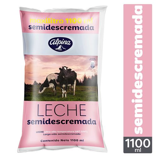 LECHE ALPINA SEMIDESCREMADA x 1100ML