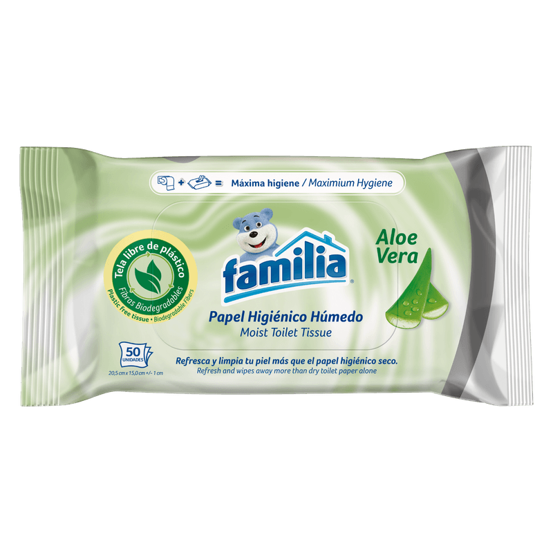 Papel Higiénico Húmedo con Aloe Vera - Familia®