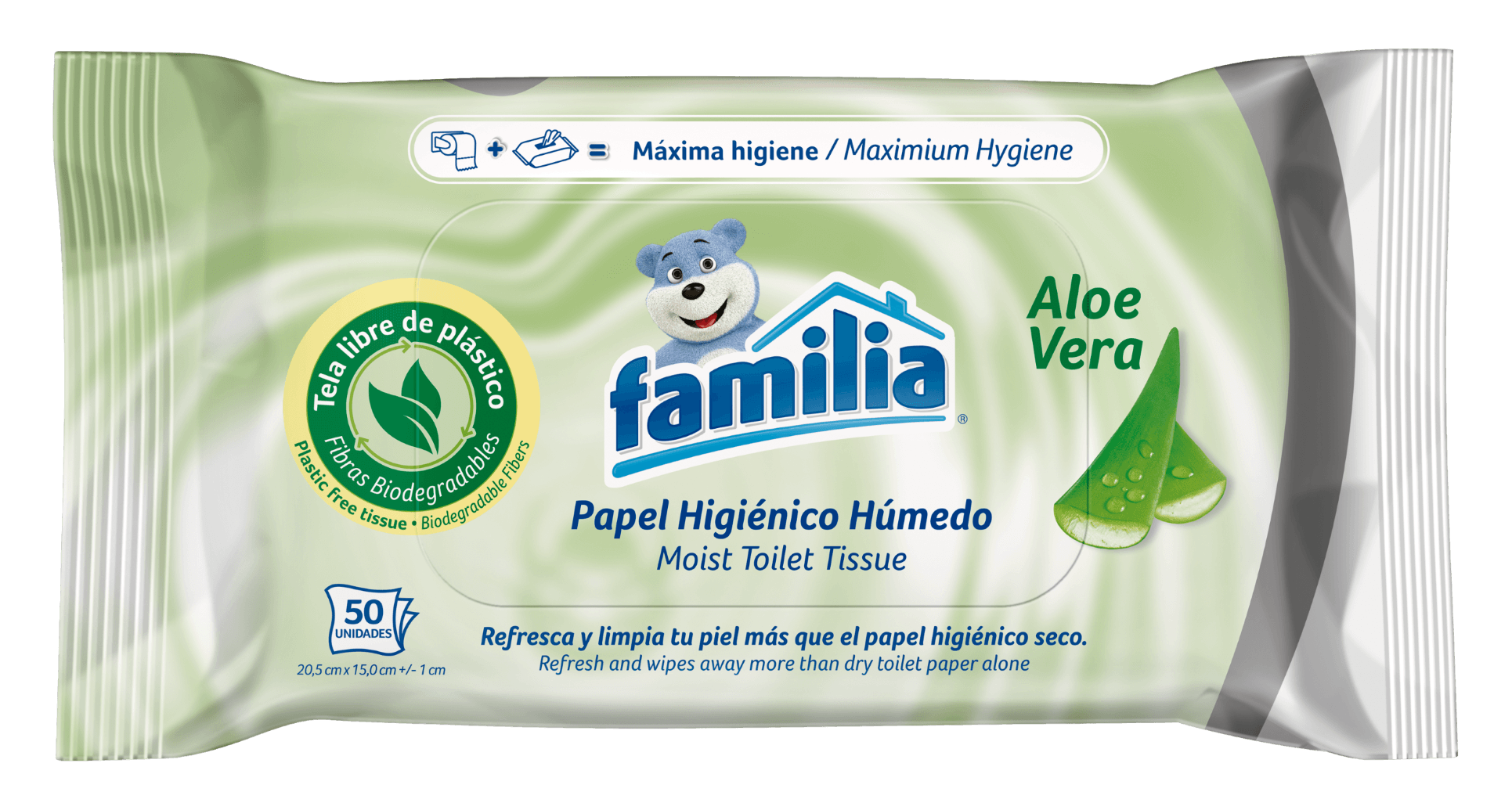 Papel Higiénico Húmedo Familia x 100 und: 36274 Cuidate en familia