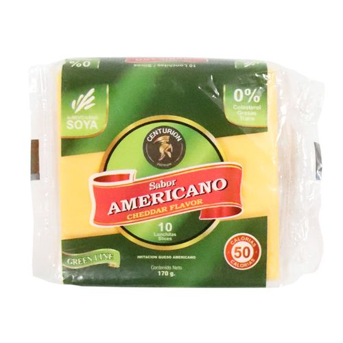 QUESO LONCHA AMERIC  x 170GR GREEN LINE