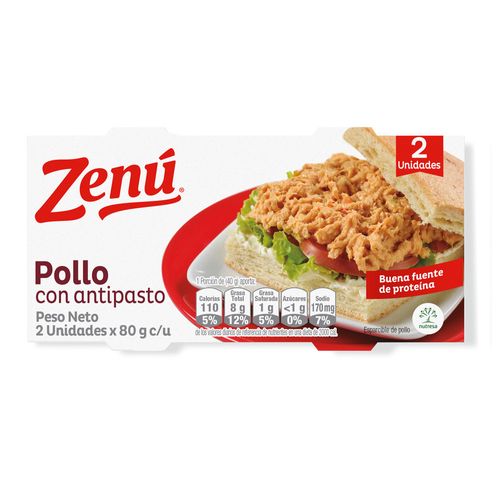 POLLO ANTIPASTO X 2UN DUOPACK  x 160GR