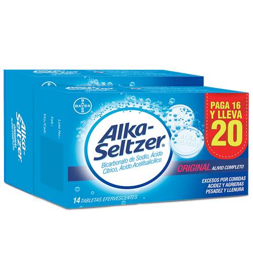 ALKASELTZER PAGUE 16 LLEVE 20