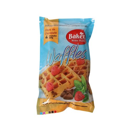 WAFFLE CHIPS DE CHOCOLATE BAKERS x 260GR