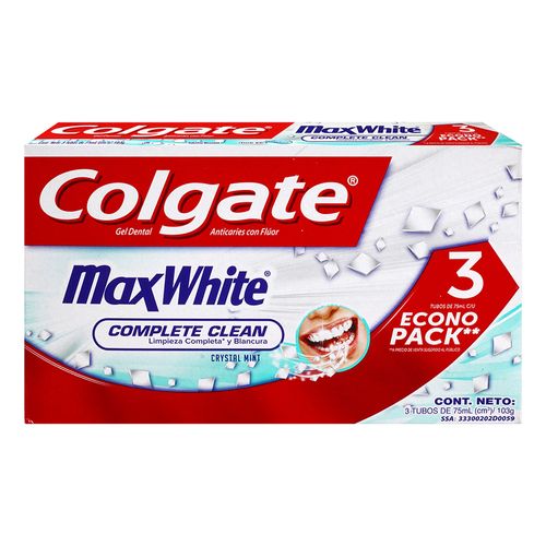 CREM DENTAL COLGATE MAX WHITE X3UND*75ML