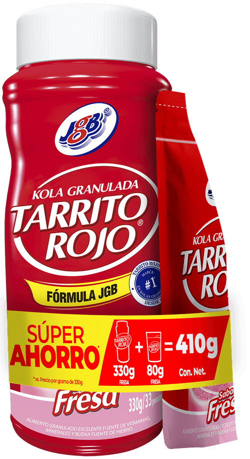 ALIMENTO GRANULADO JGB FRESA*330GR+80GR