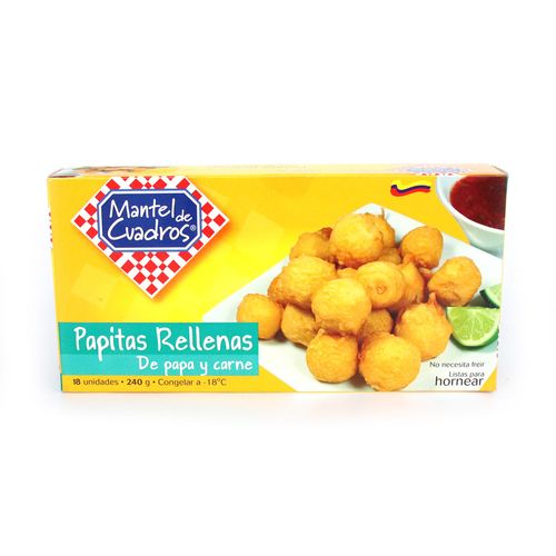 PAPITAS RELLENAS  MANTEL CUADRO x 18UND