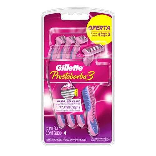 OFTA MQUINA DESECHABLE MUJER GILLETE x 4