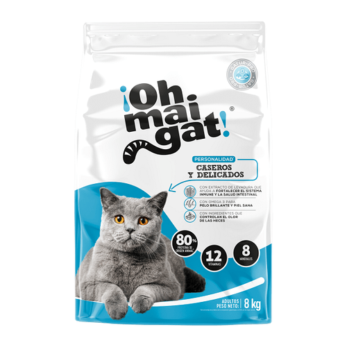 ALIMENTO GATO OHMAIGAT CASEROS*8KG
