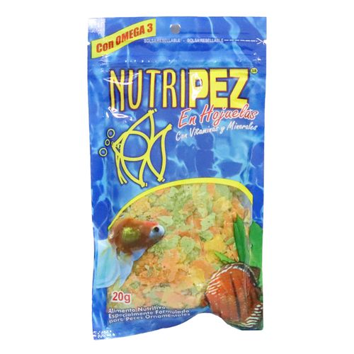 ALIMENTO PECES NUTRIPEZ EN HOJUELA*20GRS