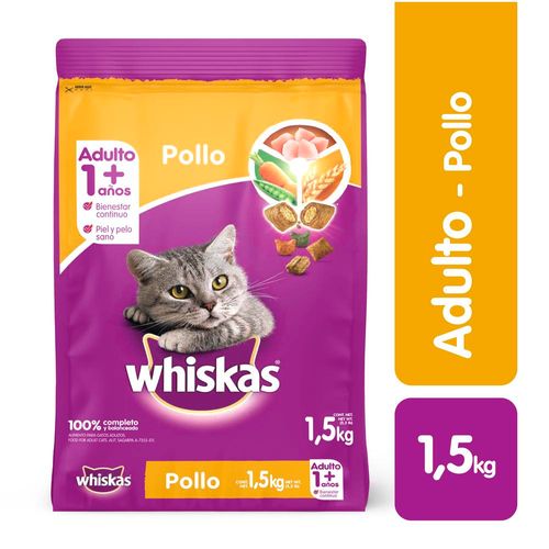 WHISKAS POLLO Y LECHE  x 1.5 KG