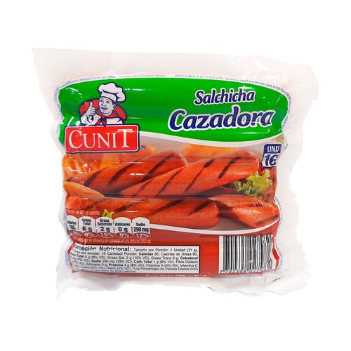 SALCHICHA CAZADORA CUNIT  x 500 GR
