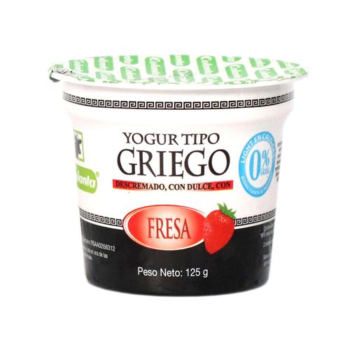 YOGUR TIPO GRIEGO FRESA  x 125 GR