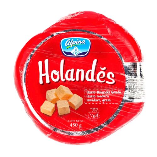 QUESO HOLANDES BOLA  x 450GR ALPINA