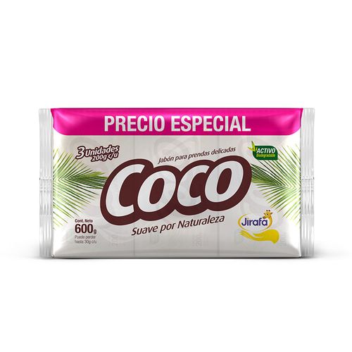 JABON  COCO JIRAFA x 600GR X3 UND