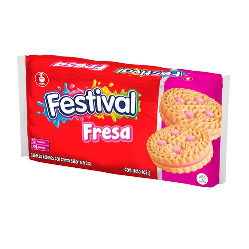 GALLETA FESTIVAL FRESA  x 403GR