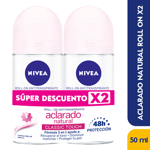 DEO ROLL ACLARADO NAT NIVEA  2UND*50ML