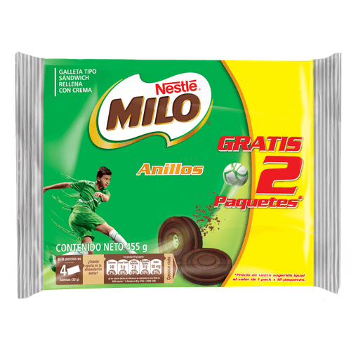GALLETAS MILO ANILLOS PAG12 LLV14*455GR