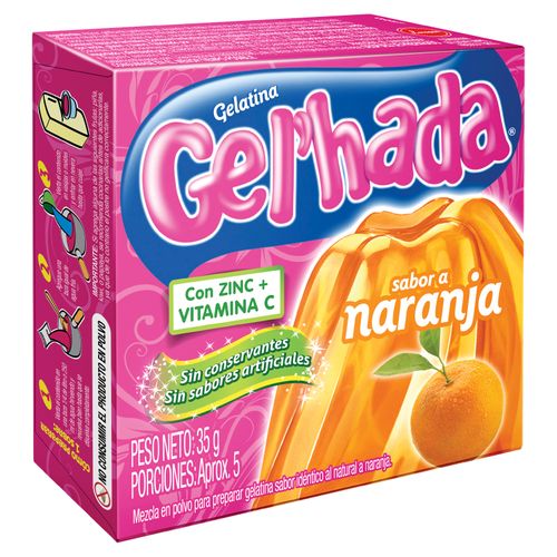 GELATINA GELHADA NARANJA*35GR