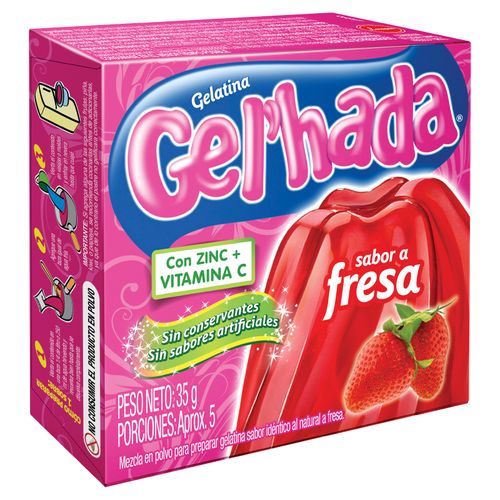 GELATINA GELHADA FRESA*35GR