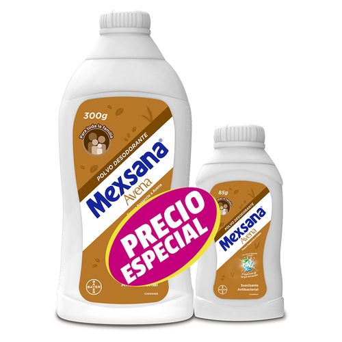 TALCO MEXSANA AVENA*300GR+85GR
