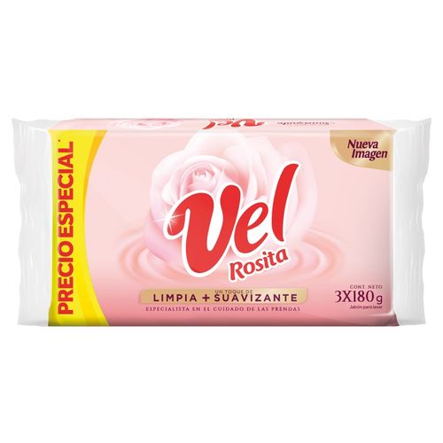 JABON  TRIPACK VEL ROSITA*180GR