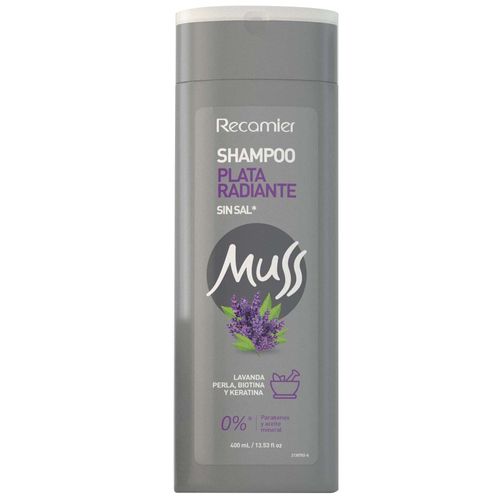 SHAMPOO MUSS PLATA RADIANTE  x 400ML