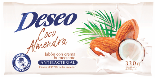 JABON DESEO COCO ALMENDRAS 3U x 110GR