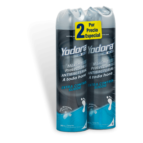 YODORA SPRAY PIES EXTRA SUDOR X2U *260ML