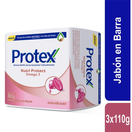 JABON OMEGA3 PROTEX 3 UN x 110GR