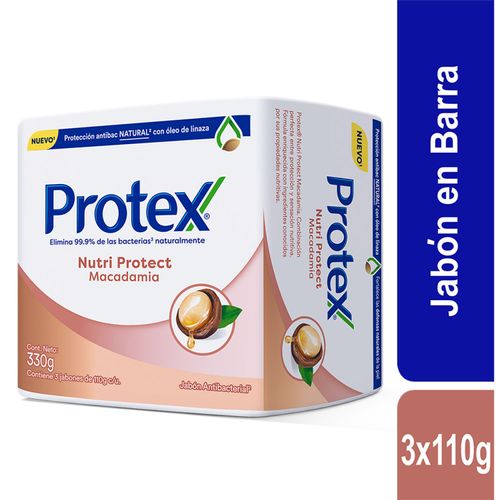JABON MACADAMIA PROTEX 3UN x 110GR