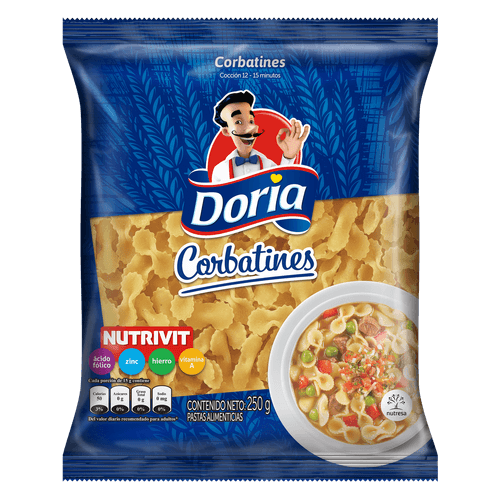PASTA CORBATINES DORIA  x 250GR