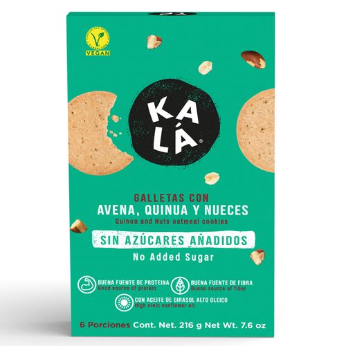 GALLETA KALA AVENA QUINUA NUECES*216GR