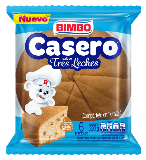 PONQUE CASERO 3 LECHES BIMBO  x 220GR