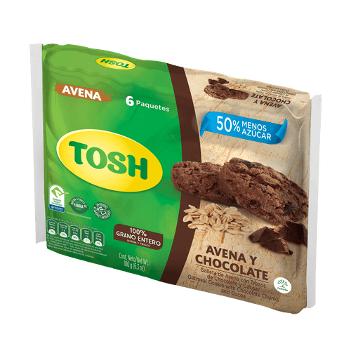 GALLETAS TOSH AVENA CHOCOLATE