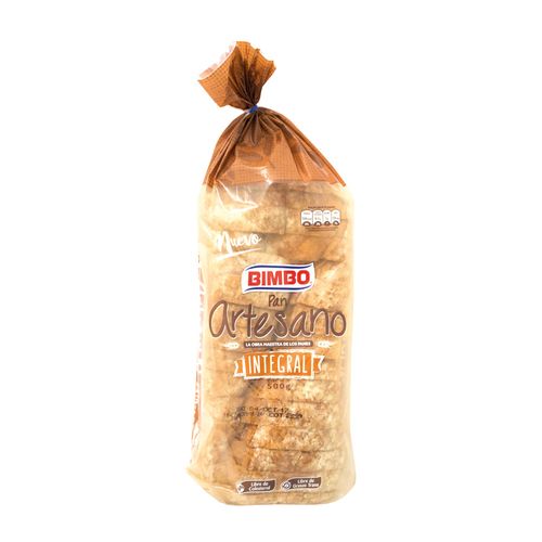 PAN ARTESANO INTEGRAL BIMBO  x 500GR